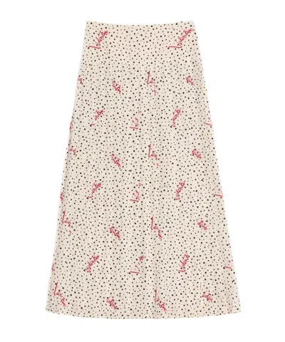 Valentino Plusdepois Bubble Print Crepe De Chine Skirt In Multi