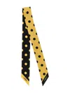 Valentino Yellow Bandeau Polka Dot Print Bandana Scarf In Yellow