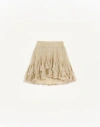 Valentino Asymmetrical Tailored Skirt In Bouleau/noir