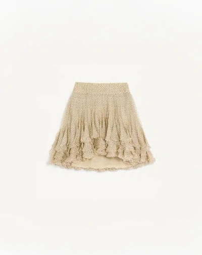 Valentino Asymmetrical Tailored Skirt In Bouleau/noir