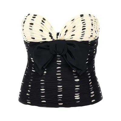 VALENTINO PLUSDEPOIS PRINT CHIFFON TOP