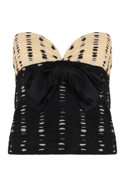 VALENTINO PLUSDEPOIS PRINT CHIFFON TOP