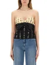 Valentino Plusdepois Print Chiffon Top With Handmade Draping And Bow Detail In Multicolor