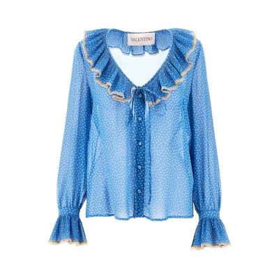 VALENTINO PLUSDEPOIS PRINT LIGHT GEORGETTE SHIRT