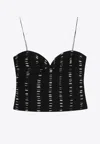 Valentino Plusdepois Print Top In Silk In Black