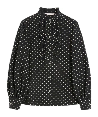 VALENTINO CREPE DE CHINE SHIRT WITH PLUSDEPOIS PRINT
