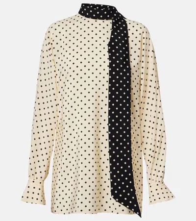 Valentino Plusdepois Silk Crêpe De Chine Blouse In Multi