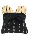 Valentino Plusdepois Print Chiffon Top With Handmade Draping And Bow Detail