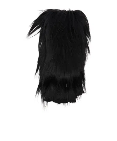Valentino Plush Scarf In Black