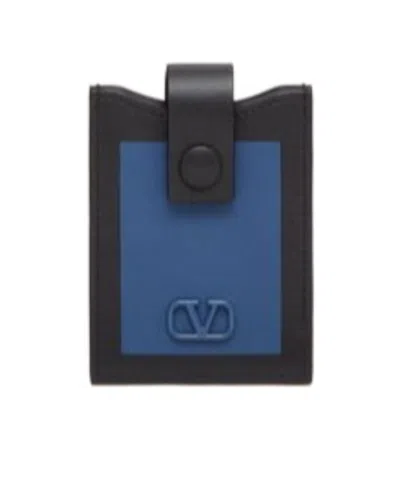 Valentino Garavani Pocket Card Bag In Blue