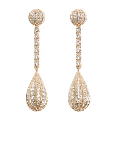 Valentino Garavani Poetique Des Gouttes Earrings In Metal And Swarovski Crystals In Gold