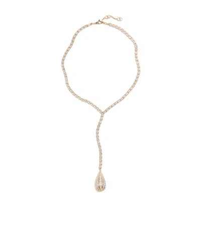 Valentino Garavani Poetique Des Gouttes Necklace In Metal And Swarovski Crystals In Gold