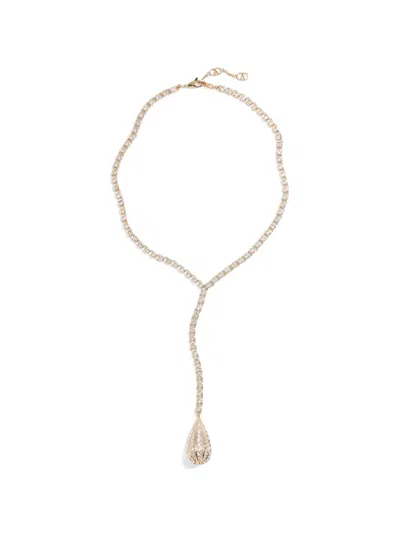 Valentino Garavani Poetiques Des Gouttes Metal And Swarovski® Crystal Necklace In Gold