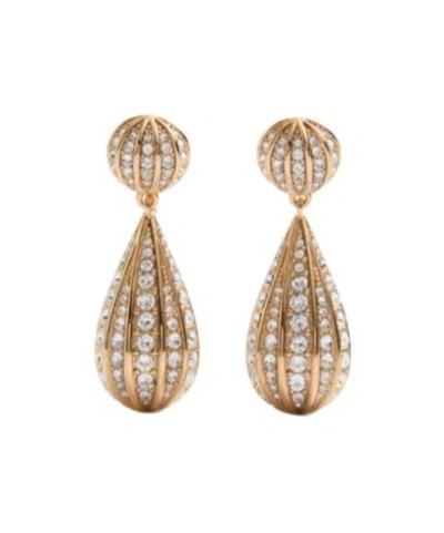 VALENTINO GARAVANI POETIQUES DES GOUTTES METAL AND SWAROVSKI CRYSTAL EARRINGS