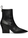 Valentino Vlogo Ankle Boots With Geometric Heel In Schwarz