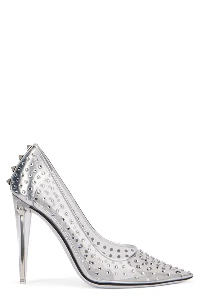 Valentino Garavani Pumps Mit Kristallen In White