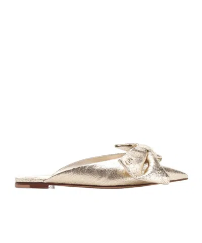 Valentino Garavani Pointed Flat Sandals In Nude