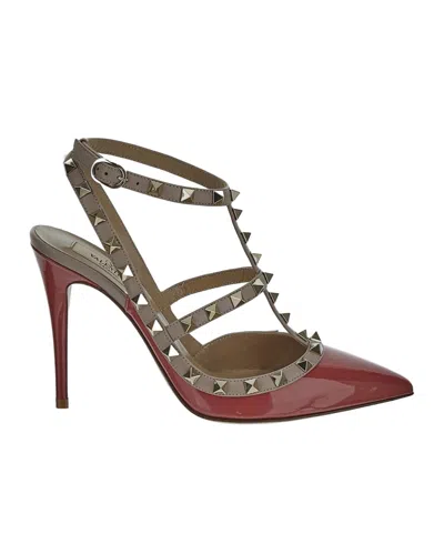 Valentino Garavani Pointed High Heel Sandals In Brown