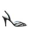 Valentino Impudance Leather And Mesh Slingback Pumps In Black