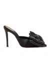 Valentino Garavani Yolande Satin Mule 105mm Woman Black 40.5 In Black