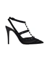 Valentino Garavani Rockstud Ankle Strap Pump With Tonal Studs 100 Mm Woman Black 41.5 In Black
