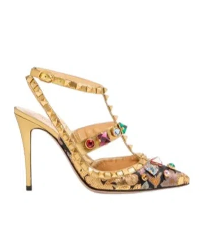 Valentino Garavani Pointed High-heeled Sandals In Brown