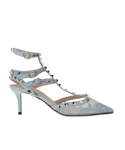 VALENTINO GARAVANI VALENTINO GARAVANI ROCKSTUD POINTED TOE LACE PUMPS