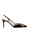 Valentino Vlogo Signature Pointed Toe Pumps In Black