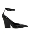 Valentino Vlogo Lockette 105 Patent Leather Wedges In Black