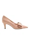 Valentino 65mm Bowow Leather Pumps In Animal Print