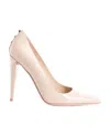 Valentino Garavani Woman Pumps Ivory Size 12 Leather In Nude