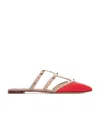Valentino Rockstud Caged Patent Flat In Nude