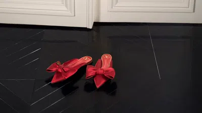 Valentino Garavani Pointed Muller Shoes In Red