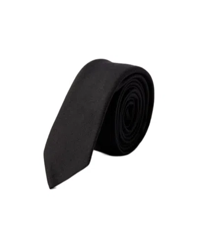 Valentino Garavani Pointed-tip Wool Blend Tie In Black