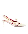 Valentino Pointed-toe High-heeled Sandals In White