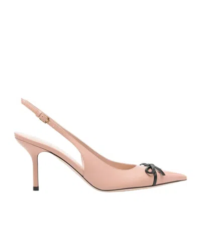 Valentino Garavani Bow Slingback Pumps In Brown