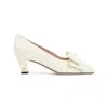 Valentino Pointed Toe Pumps With Charming Bow Detail In Neutrals