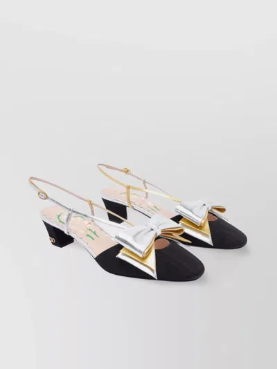 VALENTINO GARAVANI POINTED TOE SLINGBACK MID HEEL PUMPS