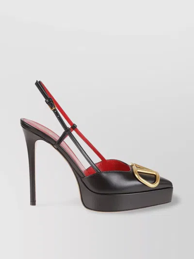 Valentino Garavani Pointed Toe Slingback Strap Platform Pumps