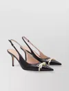 Valentino Bepointy 45 Bow-embellished Leather Slingback Pumps