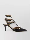 Valentino Pointed Toe Studded Embellishments Pumps In Black