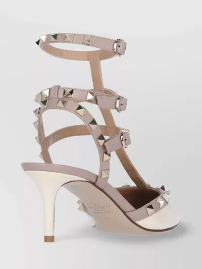 Valentino Garavani Pointed Toe Studded Straps Ankle Strap Pumps