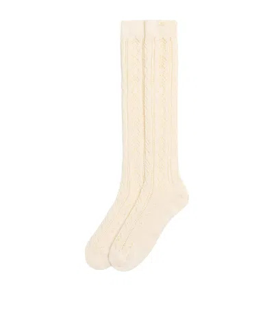 Valentino Pointelle-knit Socks In White