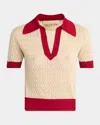 Valentino Pointelle Linen-viscose Sweater