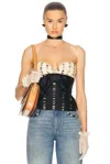 Valentino Plusdepois Print Chiffon Top With Handmade Draping And Bow Detail In Nero & Betulla