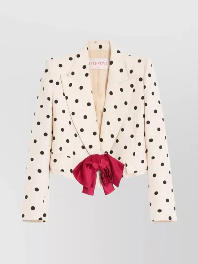 VALENTINO POLKA DOT BLAZER WITH RED BOW