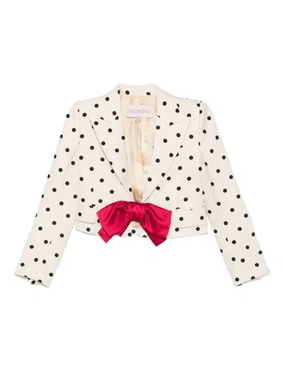 Valentino Polka-dot Bow-detail Jacket