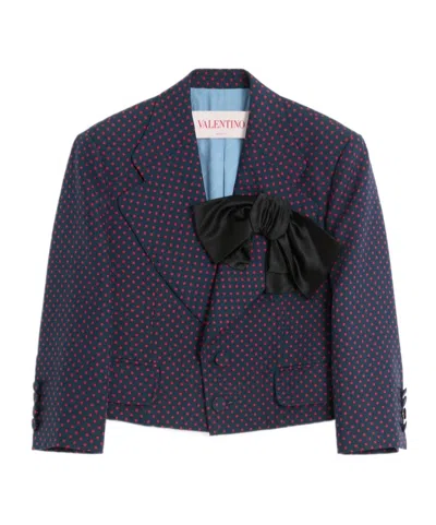 VALENTINO VALENTINO PLUSDEPOIS-PRINTED BOW DETAILED JACKET