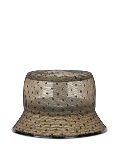 Valentino Garavani Polka-dot Bucket Hat In Brown