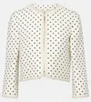 Valentino Supergran Polka Dot Printed Blazer In Black